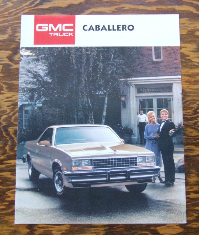 1987 gmc caballero sales brochure
