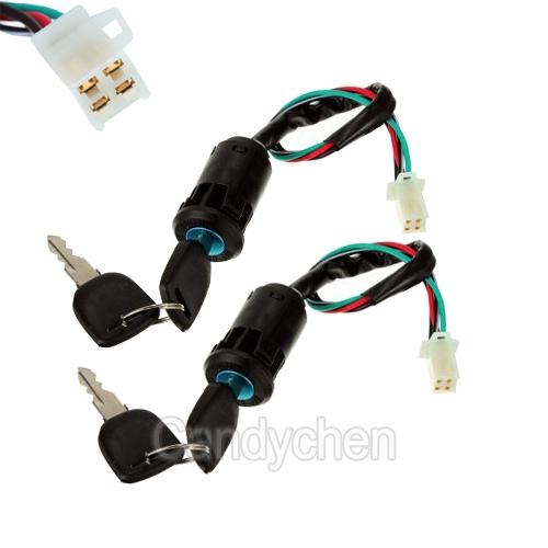 2x key ignition switch for suzuki motorcycle scooter dirt bike atvs 110cc 125cc