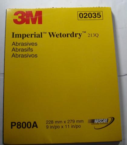 3m, imperial wetordry, 02035, p800, 9" x 11", 50 sheets,  /bo2/