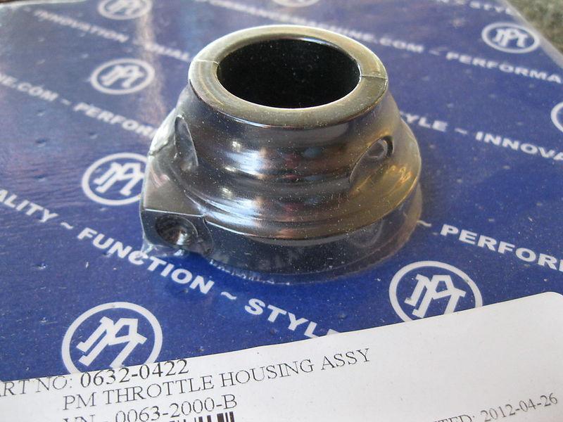 PERFORMANCE MACHINE SINGLE-CABLE THREADED BLACK THROTTLE HOUSING 0632-0422, US $79.95, image 3