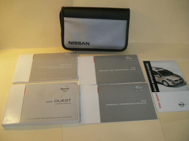 2005 nissan quest owner manual 6/pc.set+gray & black nissan premium factory case
