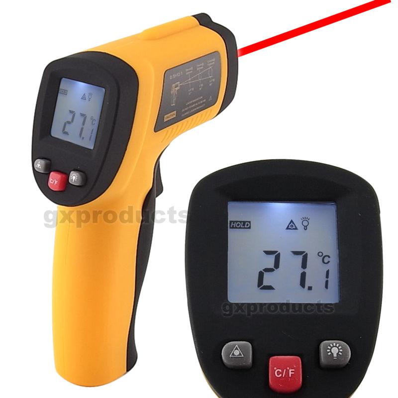 Non contact infrared ir laser guide thermometer 12:1 ds -50 ~ 380°c 