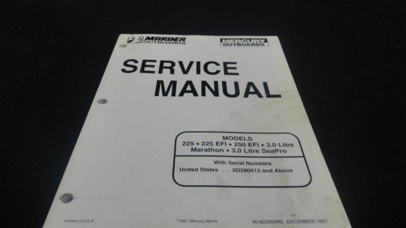 Mercury & mariner service manual #90-82290 1994-newer 225/250/3.0 litre motors