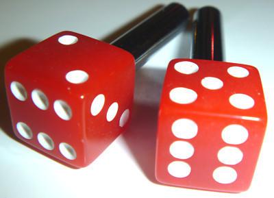 Red dice door locks set of 2 chrome hot rat rod ford vtg style lowrider custom