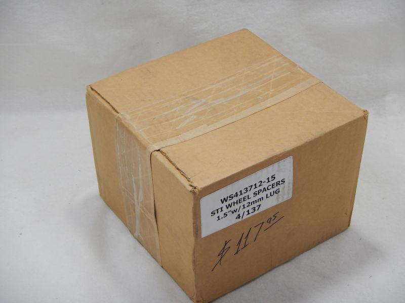 Sti ws413712-15 wheel spacers 1.5"/12mm lug 4/137 *new