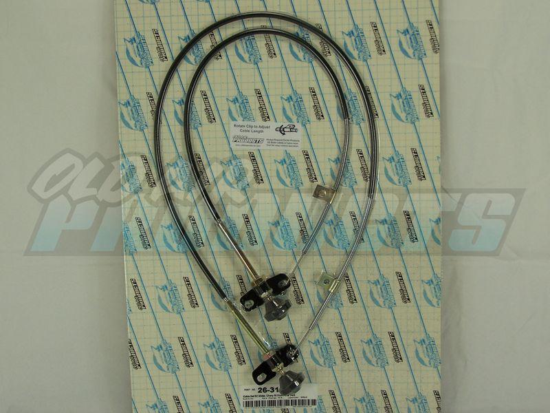 Ez slider cable set, chevy, kick-panel vent, (2pcs) [26-3155k]