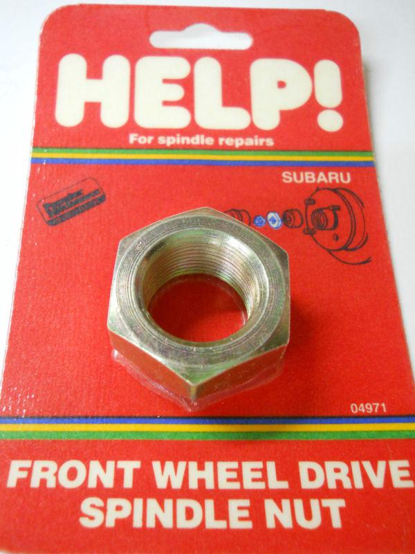 Help parts 04971 front wheel drive spindle nut for 1975-1978 subaru vehicles