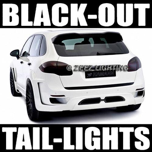 Dark smoked black-out taillight tint head fog tail light tinted vinyl film m