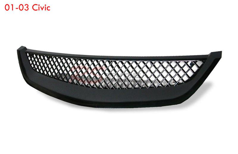 Sell 20012003 Honda Civic Sedan Coupe JDM Black Mesh Bumper Grille