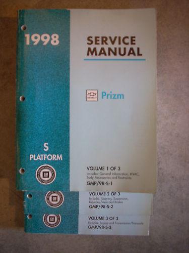 1998 98 geo prizm service shop repair book manual
