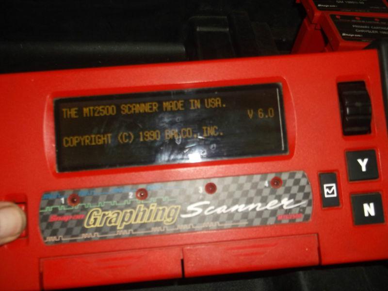 Snap-on mt2500 color graphing scanner vintage w/domestic cartridges