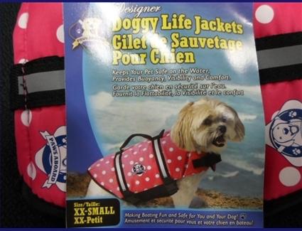 Designer doggie life jacket - xx small