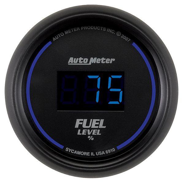 Auto meter 6910 cobalt digital 2 1/16" fuel level programmable gauge 