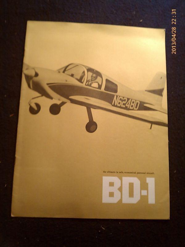 Bd-1 bede aviation corp. sales brochure booklet 1965