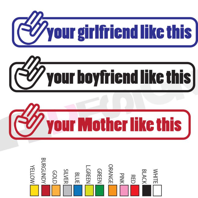 Like this vinyl decal sticker 10" long car window truck bumper drift funny  jdm