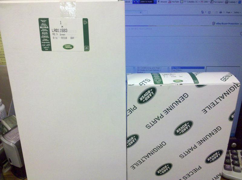 Sell RANGE ROVER SPORT & LR4 AIR & POLLEN FILTER PKGNEW OEM in