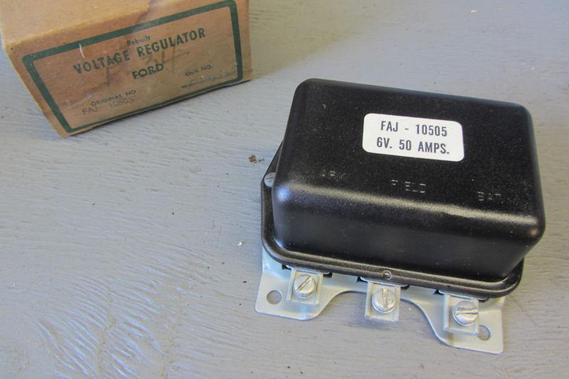 Rebuilt ford   faj-10505  voltage regulator   6v  50 amps