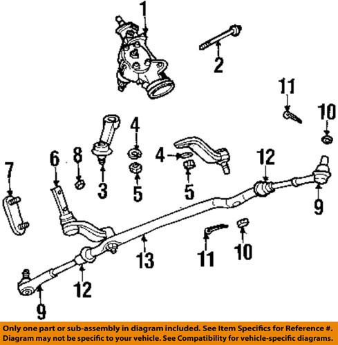 Dodge oem 6502749 steering gear-outer tie rod nut