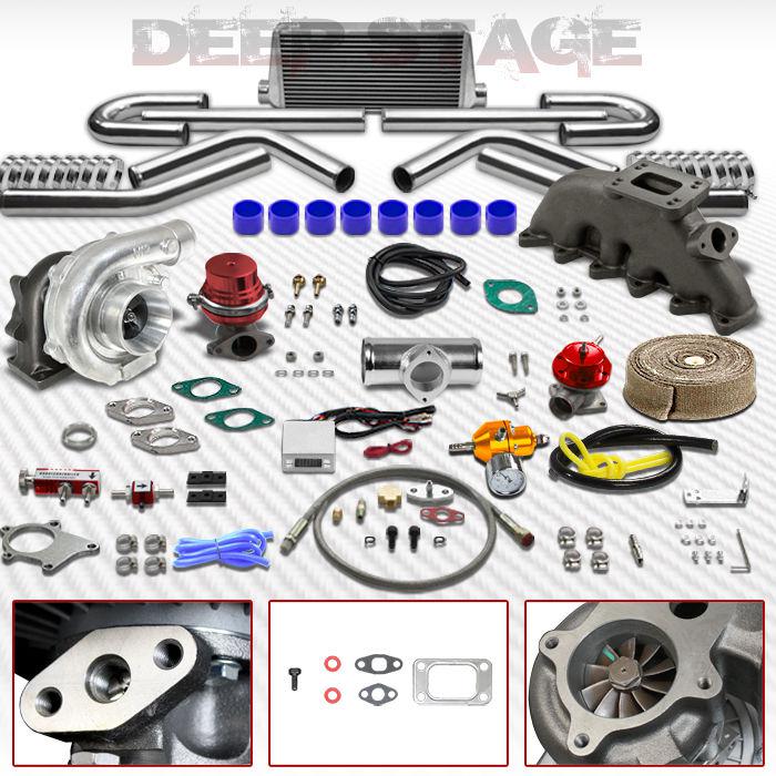T04e t3t4 12pc turbo kit w/intercooler+manifold+wastegate 95-05 golf/94-04 jetta
