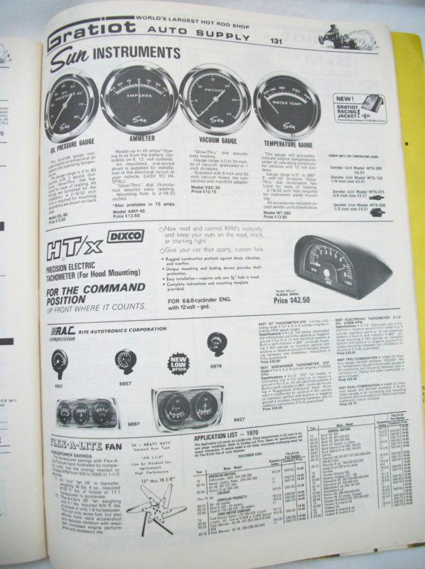 Purchase Gratiot Auto Supply Catolog 1970 in Debary, Florida, US, for