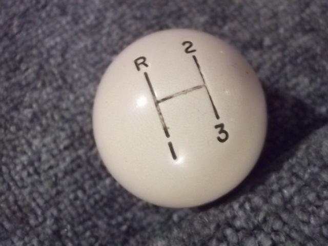 Hurst 3 speed engraved shift knob white genuine chrome shifter stick vintage