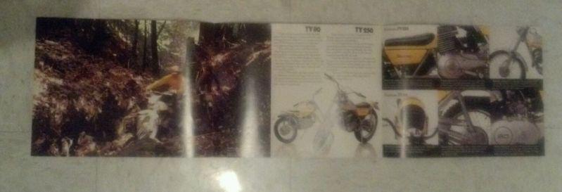 1974 74 Yamaha trials motorcycle brochure ty80 ty250 original color catalog , US $10.00, image 2