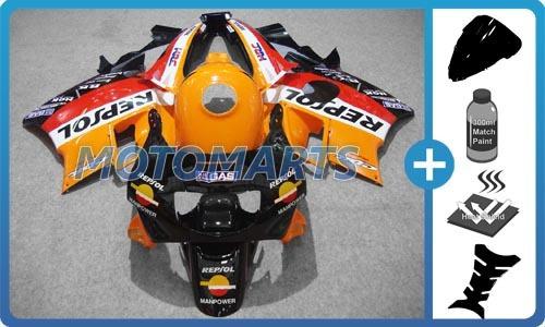 5 in 1 bundle for honda cbr600 f2 91 92 93 94 body kit fairing & windscreen ab