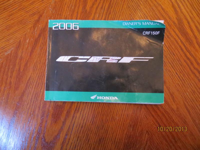 2006 honda crf 150f owners manual