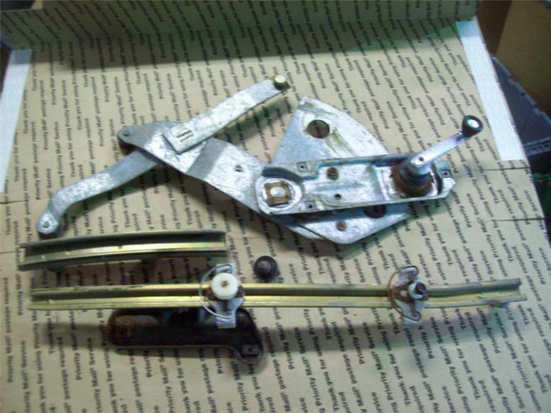 73 74 75 76 dart scamp quarter 1/4 window glass regulator & guide lh