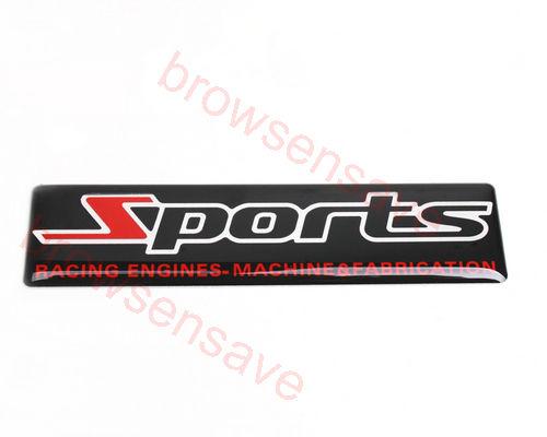 Sports car emblem badge logo sticker aluminium gel black honda mitsubishi nissan