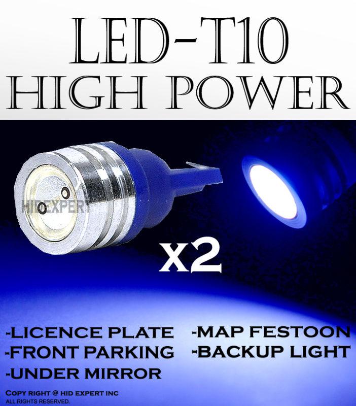 One pair replace high power led 168 t10 blue license plate bulbs td4 abls dot