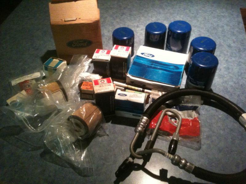 Lot nos vintage ford acdelco gm chrysler pontiac mustang parts 60's 70's more