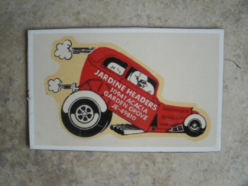 Jardine headers sticker decal 4" magnetic