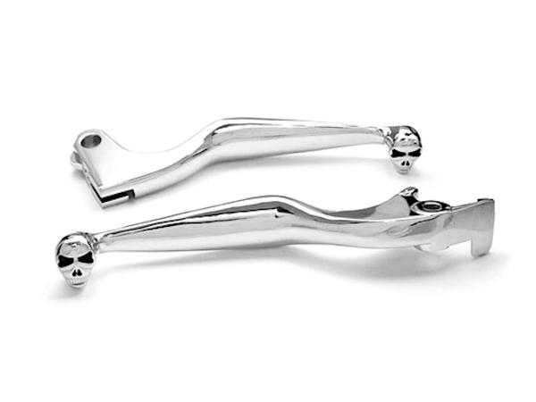 Chrome clutch + brake skull hand levers for 1991-2008 honda cb750 nighthawk