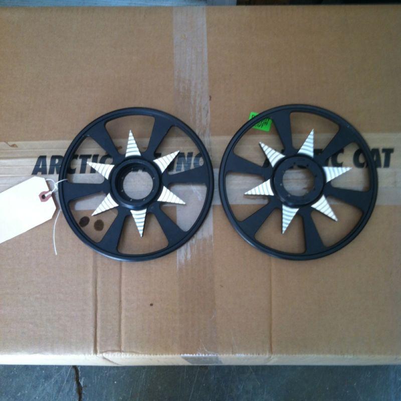8" billet wheels for snowmobile. new. takes 6205 bearing. two wheels