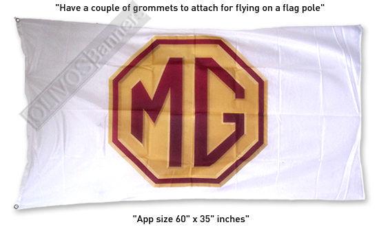 Deluxe new mg banner flag - for a showroom or a garage