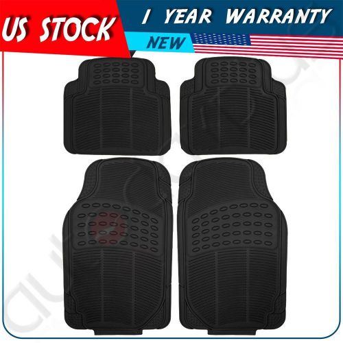 Car floor mats for all weather rubber 4pc set tactical fit heavy duty