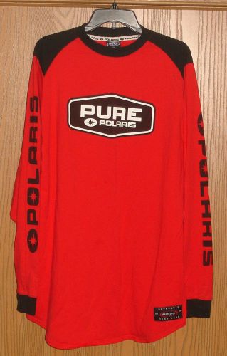 Mens vintage polaris authentic team racing crew long sleeve size 2xl !! mint !!