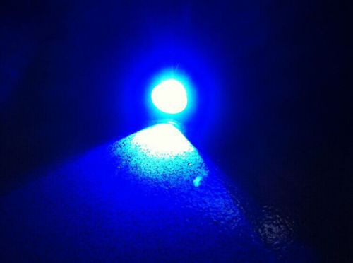 Blue led boat plug light garboard brass drain 3/4" npt marine underwater fish