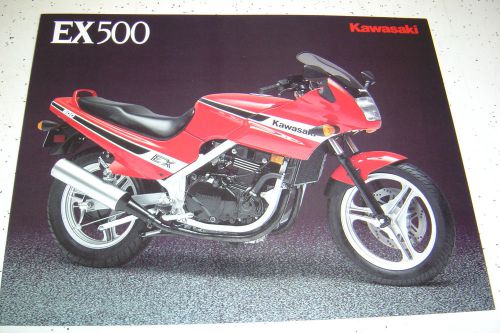 1 kawasaki 1987 ex 500. brochure  nos.4pages,