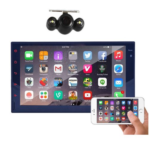 Ir camera+7" quad core car android stereo ipod wifi bluetooth mirror link bt sd