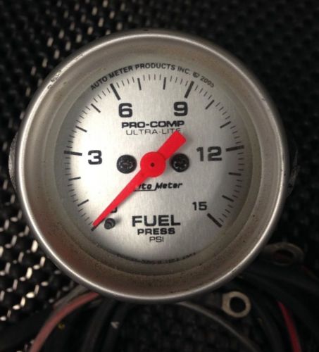 Auto meter pro comp ultra lite 15 psi fuel pressure gauge