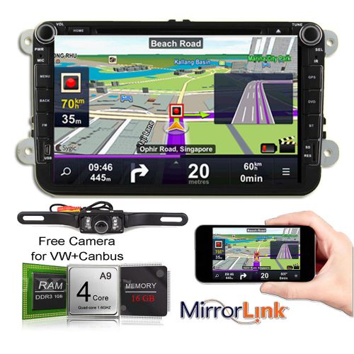 Quad-core 8" android4.4 car dvd player gps wifi mirror-link+camera vw for passat