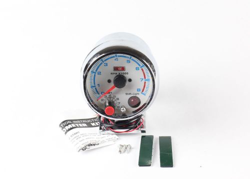 New gauge df style red needle+shift light 3.75" inch led tachometer rpm  blue