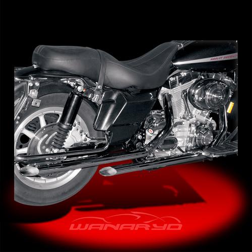 Cycle shack 2 inch drag pipes, slash-out for 1985-2013 harley touring