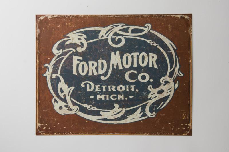 Vintage auto truck metal tin sign ford muscle car hot rod classic race 0102