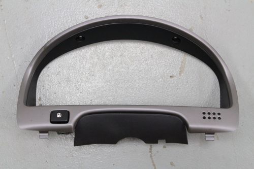 04-06 gto speedometer cluster trim surround panel silver face gas door button
