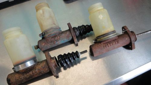 Rebuilders lot used (3) coleman machine cast iron brake master cylinder 1"