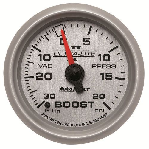 Purchase Auto Meter 4907 UltraLite II; Mechanical Boost/Vacuum Gauge