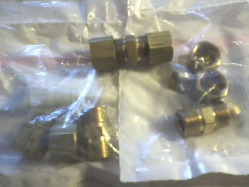 Edelmann 162500 5/16" brass compression union quantity of 3 - 5/16 inch tube